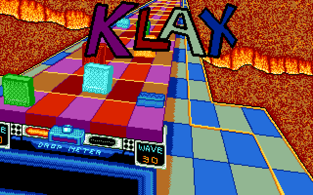 Klax IBM PC/Compatibles Screenshot: Loading screen.