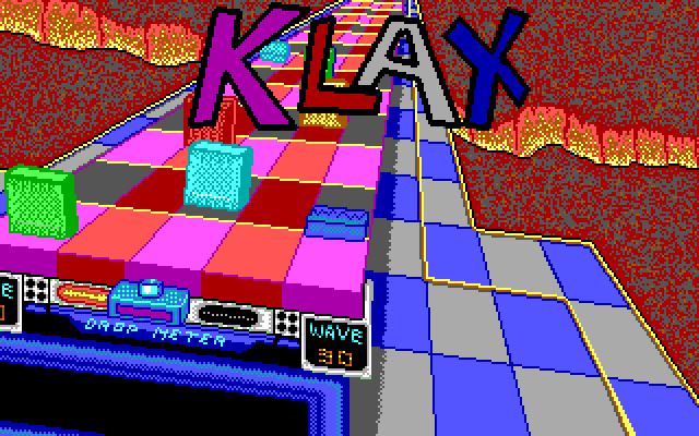 Klax IBM PC/Compatibles Screenshot: Loading screen.