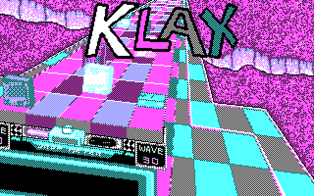 Klax IBM PC/Compatibles Screenshot: Loading screen.