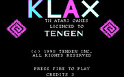 Klax for IBM PC/Compatibles - Title screen.