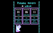 Klax for IBM PC/Compatibles - Select a skill level.
