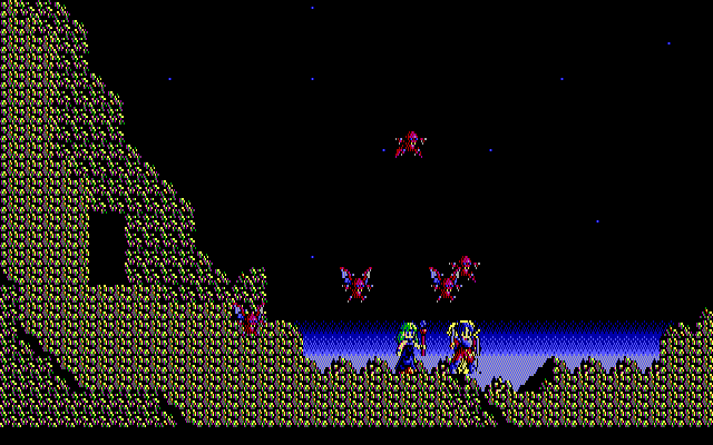 Sorcerian IBM PC/Compatibles Screenshot: I'm under attack!
