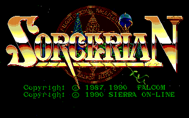 Sorcerian IBM PC/Compatibles Screenshot: Title screen.