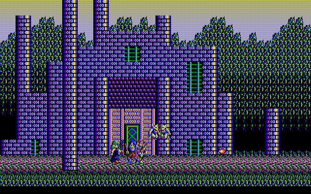 Sorcerian IBM PC/Compatibles Screenshot: Who lives in this castle?