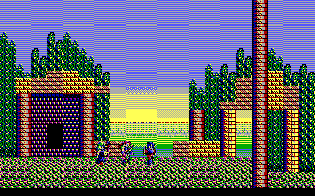 Sorcerian IBM PC/Compatibles Screenshot: Starting location for another quest.