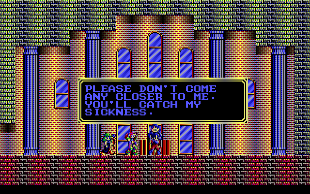 Sorcerian IBM PC/Compatibles Screenshot: This guy doesn't want to see me...