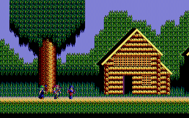 Sorcerian IBM PC/Compatibles Screenshot: I wonder who lives here...