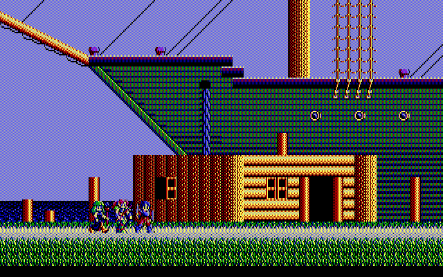 Sorcerian IBM PC/Compatibles Screenshot: A pirate ship!