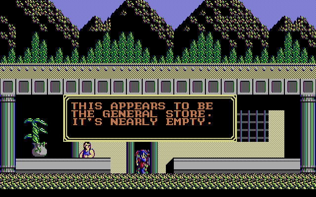 Sorcerian IBM PC/Compatibles Screenshot: This store appears empty...hmmm...