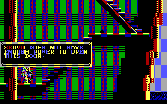 Sorcerian IBM PC/Compatibles Screenshot: I don't have the strength to go this way...