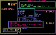 Sorcerian for IBM PC/Compatibles - When returning to town you can divvy up the loot...
