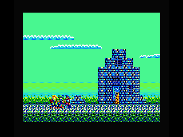 Sorcerian MSX Screenshot: Here's someone to talk to...maybe I can learn more about this quest.