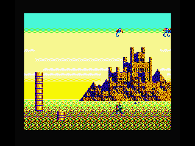 Sorcerian MSX Screenshot: I lost a few characters, I may not make it here...
