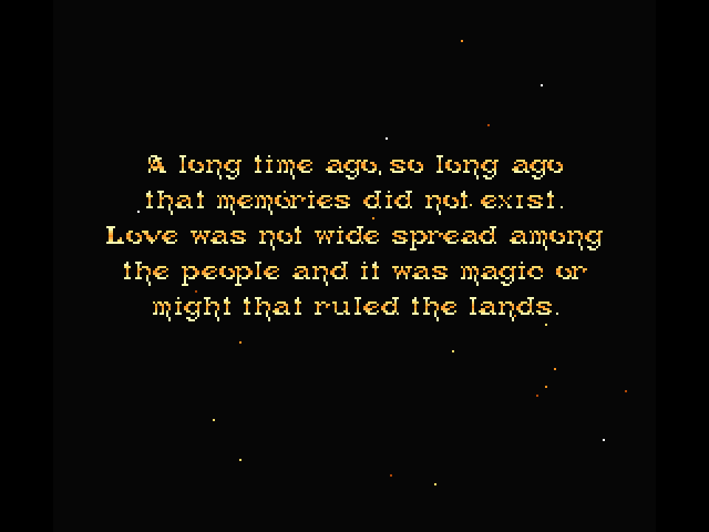 Sorcerian MSX Screenshot: Introduction.
