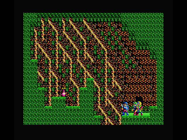 Sorcerian MSX Screenshot: Found some kind of potion hidden here!