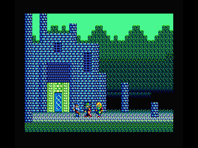 Sorcerian MSX Screenshot: Who lives in this castle, I wonder?
