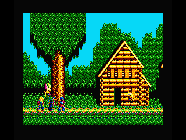 Sorcerian MSX Screenshot: I wonder who lives in this house...