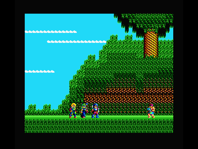 Sorcerian MSX Screenshot: You can attack enemies, or try to avoid them...