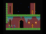 Sorcerian for MSX - Sneaking around in the night...
