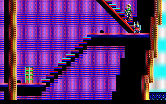 Sorcerian PC-8800 Series Screenshot: Heading into the lower level...