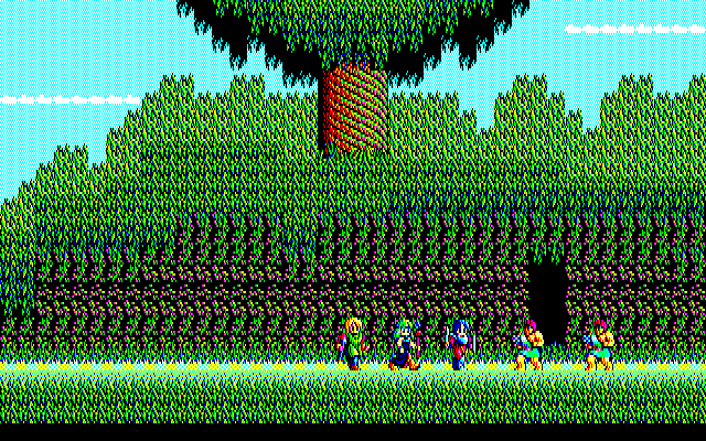 Sorcerian PC-8800 Series Screenshot: Here come some opponents! Be prepared...