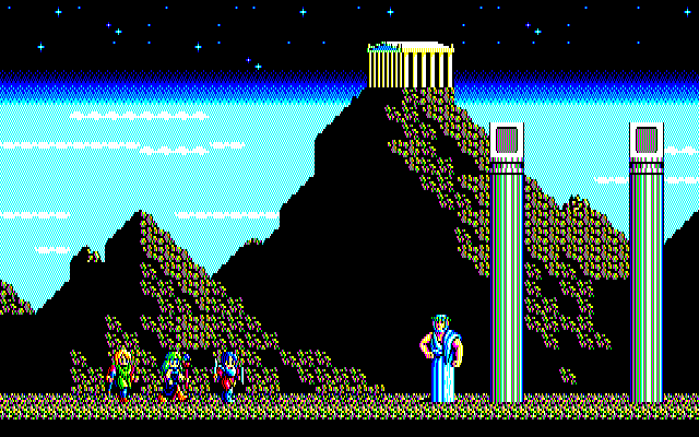 Sorcerian PC-8800 Series Screenshot: No mortal can pass through here...