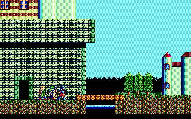 Sorcerian PC-8800 Series Screenshot: Entering a town...