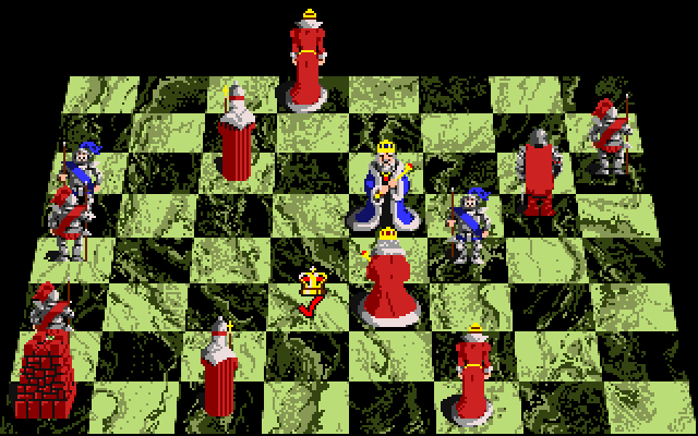Battle Chess Apple IIgs Screenshot: Check!