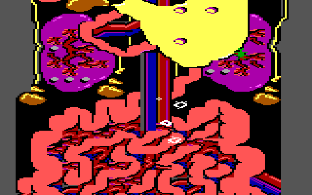 Microsurgeon IBM PC/Compatibles Screenshot: Lots of invading bacteria here.