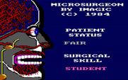 Microsurgeon for IBM PC/Compatibles - Title screen.