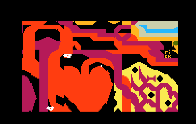 Microsurgeon Intellivision Screenshot: Attack the incoming bacteria...