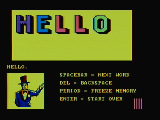 Alphabet Circus IBM PC/Compatibles Screenshot: Creating a marquee.