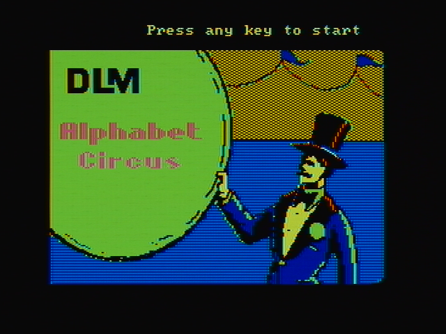 Alphabet Circus IBM PC/Compatibles Screenshot: Title screen.