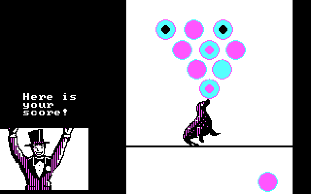 Alphabet Circus IBM PC/Compatibles Screenshot: Here's my score...