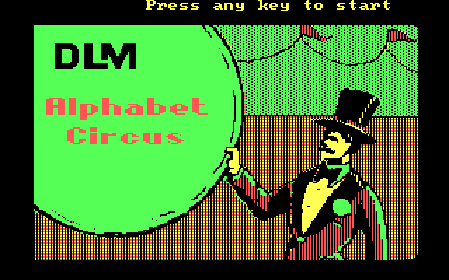 Alphabet Circus IBM PC/Compatibles Screenshot: Title screen 1.