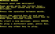 Alphabet Circus for IBM PC/Compatibles - Marquee Maker instructions...