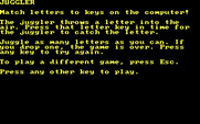 Alphabet Circus for IBM PC/Compatibles - Game instructions for "Juggler".