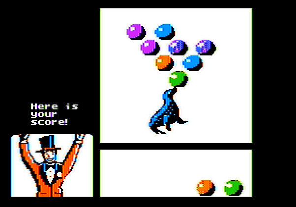 Alphabet Circus Apple II Screenshot: Here's my score...