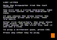 Alphabet Circus for Apple II - Here's how to play Lost Letter...