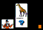 Alphabet Circus for Apple II - If you guess wrong, the game provides the animal name as a clue.