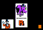 Alphabet Circus for Apple II - It's a rhinoceros!