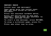 Alphabet Circus for Commodore 64 - About the marquee maker.