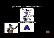 Alphabet Circus for Commodore 64 - Introducing the acrobats.