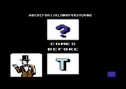 Alphabet Circus for Commodore 64 - The secret letter comes before T.