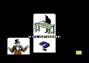 Alphabet Circus for Commodore 64 - After a wrong guess the game reveals a clue.