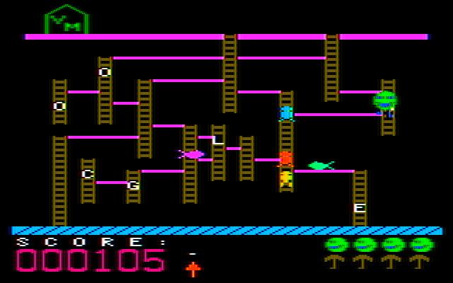 Boppie's Great Word Chase IBM PC/Compatibles Screenshot: A dead end, I should get out of here!