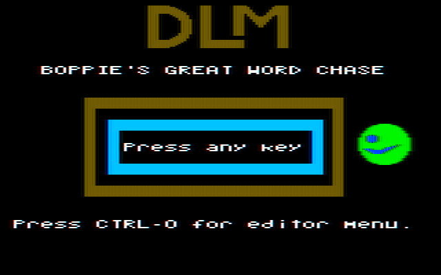 Boppie's Great Word Chase IBM PC/Compatibles Screenshot: Ready to start the game?
