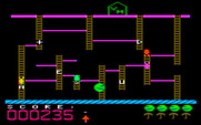 Boppie's Great Word Chase for IBM PC/Compatibles - The more difficult skill levels have more elaborate platform designs...