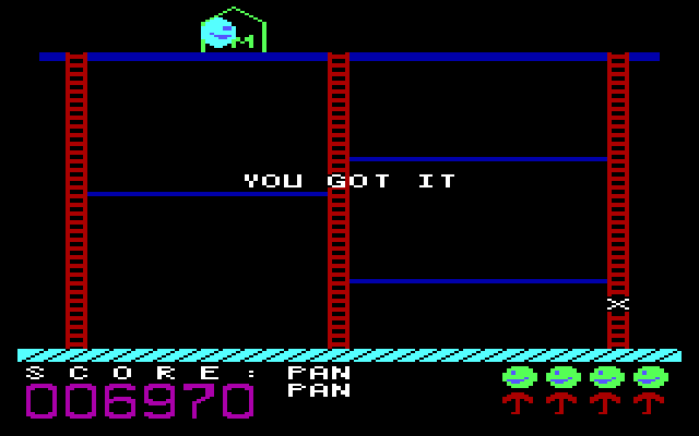Boppie's Great Word Chase IBM PC/Compatibles Screenshot: Easy level complete!