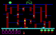 Boppie's Great Word Chase for IBM PC/Compatibles - A very difficult level.